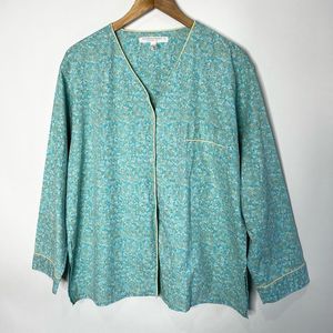 Victoria's Secret Country Pajama Top Piping Cottagecore Button Up Women's Large